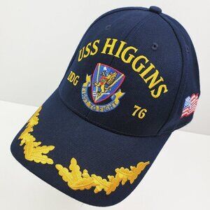 USS Higgins DDG 76 Hat Gold Leaf Destroyer Squadron Navy Military Corps USA Cap